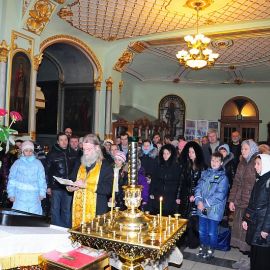 Молебен перед поездкой в Почаев Паломническая поездка в Почаевскую лавру 30.12.2013 - 02.01.2014
