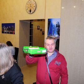А вот и один из счатливых обладателей призовой формы для выпечки Празднование Рождества Христова, 7.01.2014 г.
