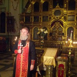 Перед каждой поездкой отец Виктор проводит молебен Паломничество. Почаев 30.12.2014 - 03.01.2015 г.