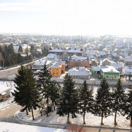 Вид с Почаевской горы (возвышается на 70 метров) Паломничество. Почаев 30.12.2014 - 03.01.2015 г.