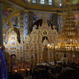 Архиерейская служба в Преображенском соборе Почаевской лавры Паломническая поездка в Почаевскую лавру. 30.12.2018 - 03.01.2019 г.