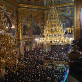 Вечерня в Почаевской лавре Поездка в Почаевскую лавру. 30.12.2019-02.01.2020 г.
