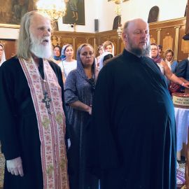 Следующим святым местом, где сподобились побывать украинские паломники, был монастырь "Госпожа Ангелов", в котором все вместе величали Матерь Божью
 Паломничество отца Виктора к греческим святыням, 12-22.06.2022 г.