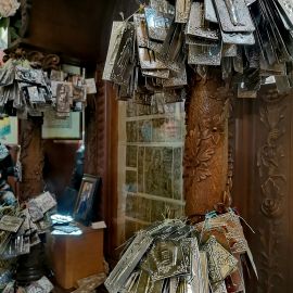 Чудотворная икона Божией Матери на горе Фавор с дарами и прошениями людей Крещение Господне на Святой земле, 17-22.01.2023 г.