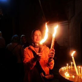 В этом храме Благодатный огонь горит круглый год Крещение Господне на Святой земле, 17-22.01.2023 г.